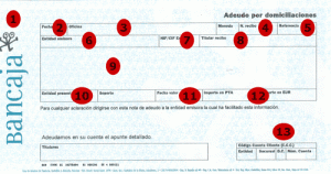 datos recibo bancario