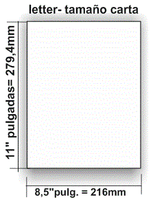 papel tamaño letter